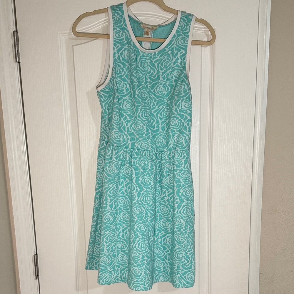 Sleeveless Turquoise Floral Dress